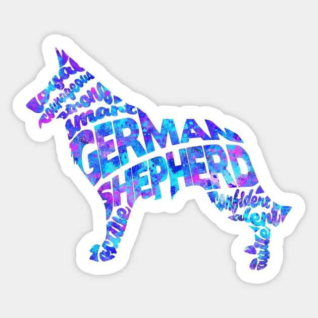 German Shepherd Dog Sticker by inspirowl